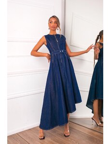 Joy Fashion House Farley μακρύ φόρεμα κλος, τζιν μπλε