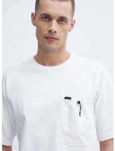Βαμβακερό μπλουζάκι Columbia Landroamer ανδρικό, χρώμα: άσπρο, 2076021