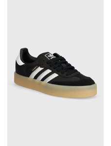 Δερμάτινα αθλητικά παπούτσια adidas Originals Sambae χρώμα: μαύρο, ID0436