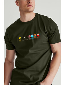 UnitedKind Retro Gaming, T-Shirt σε χακί χρώμα