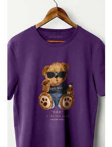 UnitedKind Bad Boy Teddy, T-Shirt σε μωβ χρώμα