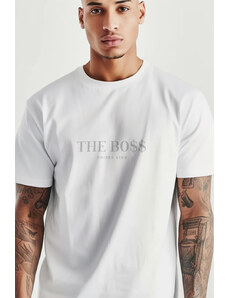 UnitedKind The Real Boss, T-Shirt σε λευκό χρώμα