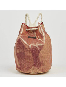 Ψάθινη Τσάντα Θαλάσσης Backpack Pierre Cardin Β957-1 Μπρονζέ-Κόκκινο