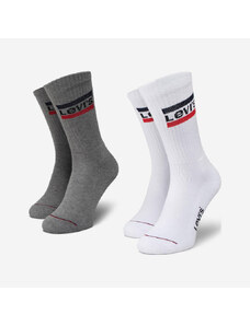 Μονόχρωμες Κάλτσες Levi's 2 Ζεύγη 37157-0151 Άσπρο Γκρι