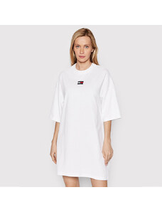 Tommy Hilfiger Oversized T-Shirt Φόρεμα Tommy Jeans DW0DW10370_YBR Άσπρο