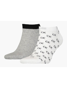 Κάλτσες Calvin Klein 2 Ζεύγη 701218715004 Άσπρο Γκρι