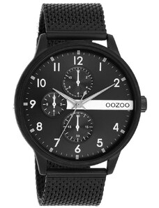 OOZOO Timepieces - C11304, Black case with Stainless Steel Bracelet