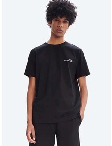 Βαμβακερό μπλουζάκι A.P.C. Item F χρώμα μαύρο COEOP.H26904