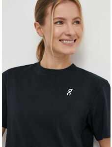 Μπλουζάκι On-running Graphic-T χρώμα: μαύρο