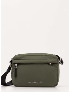 Τσάντα φάκελος Tommy Hilfiger χρώμα: πράσινο, AM0AM12575