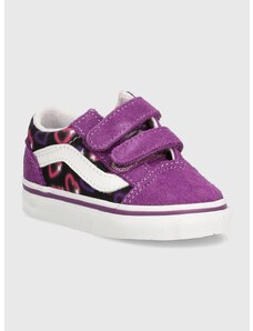 Παιδικά πάνινα παπούτσια Vans χρώμα: μοβ