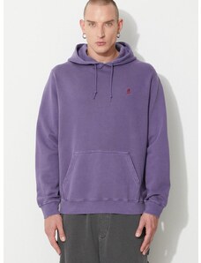 Βαμβακερή μπλούζα Gramicci One Point Hooded Sweatshirt χρώμα: μοβ, με κουκούλα