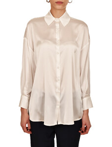 MyT Satin Relaxed Fit Shirt-Off White