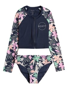 Roxy Girls Swimwear Set Ilacabo Active Ls Zipped Set - NAVAL ACADEMY