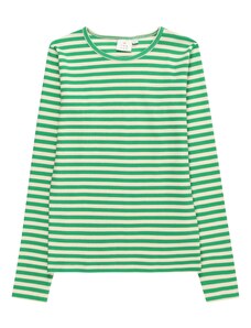 The New Μπλουζάκι 'Fie' κρεμ / πράσινο