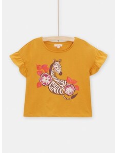DPAM Παιδική Μπλούζα για Κορίτσια Mustard Zebra - ΕΚΡΟΥ