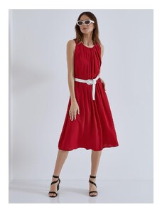 Celestino Midi φόρεμα με πιέτες κοκκινο για Γυναίκα