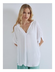 Celestino Oversized κοντομάνικη μπλούζα λευκο για Γυναίκα