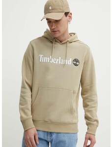 Μπλούζα Timberland χρώμα: μπεζ, με κουκούλα, TB0A5UKKDH41