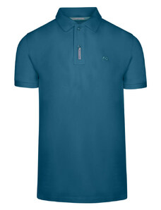 Prince Oliver Brand New Polo Double Pique Πετρόλ 100% Cotton (Regular Fit)