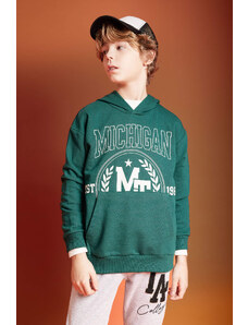 DEFACTO Boy Oversize Fit Printed Hooded Sweatshirt