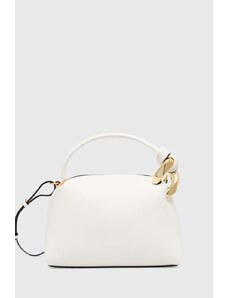 Δερμάτινη τσάντα JW Anderson Small Corner Bag χρώμα: άσπρο, HB0603.LA0307.002