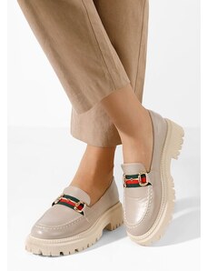 Zapatos Loafers γυναικεια Hindira χακι
