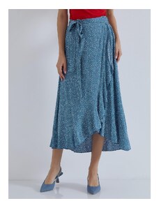 Celestino Πουά κρουαζέ φούστα με βολάν μπλε για Γυναίκα