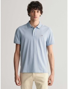 Gant Polo μπλούζα κανονική γραμμή dove blue βαμβακερό
