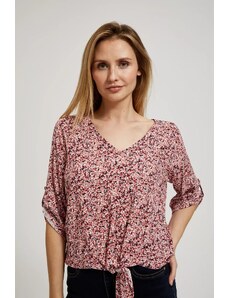 Ladies' patterned blouse MOODO - pink