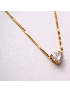 jewels4u Κολιέ με μοτίφ καρδιά από πέτρα Swarovski - JWLS11996