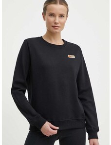 Βαμβακερή μπλούζα Fjallraven Vardag Sweater γυναικεία, χρώμα: μαύρο, F87075