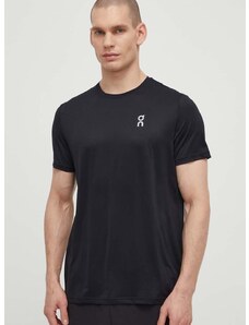 Μπλουζάκι για τρέξιμο On-running Core χρώμα: μαύρο