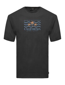Double Ανδρικό T-Shirts "CALIFORNIA" Plus Size - Μαύρο