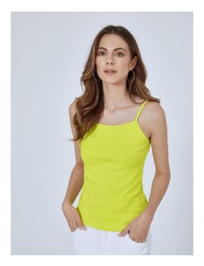 Celestino Μονόχρωμη μπλούζα με τιράντες φλουο κιτρινο για Γυναίκα