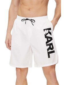 KARL LAGERFELD M Μαγιο Karl Logo Long Boardshorts 241M2204 100 white