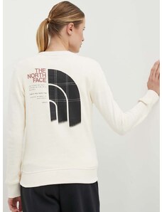 Βαμβακερή μπλούζα The North Face γυναικεία, χρώμα: μπεζ, NF0A87EYQLI1