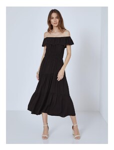 Celestino Μονόχρωμο φόρεμα με ακάλυπτους ώμους μαυρο για Γυναίκα