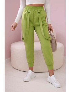 Kesi New Punto trousers with pistachio trim straps