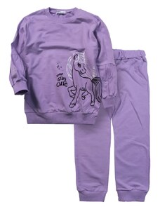 Παιδικό σετ φόρμας ΝΕΚ για κορίτσια Unicorn μωβ