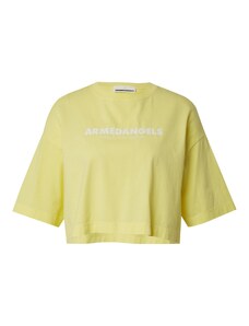 ARMEDANGELS Μπλουζάκι 'LARIA' ανοικτό κίτρινο / λευκό
