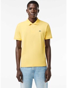 Lacoste Polo μπλούζα κανονική γραμμή κίτρινο βαμβακερό
