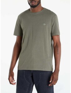 Lacoste T-shirt κανονική γραμμή χακί βαμβακερό