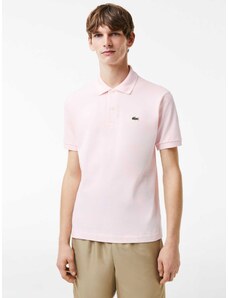 Lacoste Polo μπλούζα κανονική γραμμή λευκό ροζ βαμβακερό