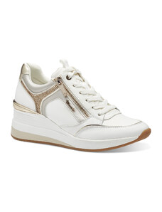 Tamaris White/Gold Ανατομικά Sneakers Λευκά/Χρυσό (1-23703-41 190)