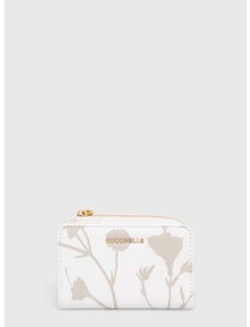 Δερμάτινο πορτοφόλι Coccinelle γυναικεία, χρώμα: άσπρο