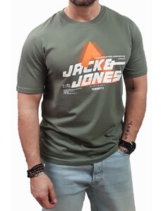 Jack&Jones - 12256170 - Jco Photo TEE SS Neck FST - Agave Green - T-shirt