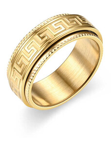 Arthur's Ατσάλινο Ανδρικό Δαχτυλίδι Ν-48 Μέανδρος Gold