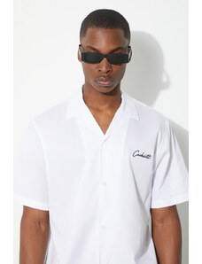 Πουκάμισο Carhartt WIP S/S Delray Shirt χρώμα: άσπρο, I031465.00AXX