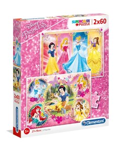 Clementoni Παιδικό Παζλ Super Color Princess 2x60 τμχ